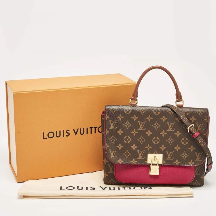 Pre Owned Louis Vuitton Aurore Monogram Canvas and Leather Marignan Bag