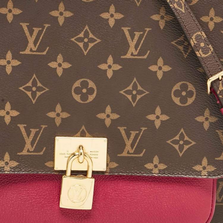 Pre Owned Louis Vuitton Aurore Monogram Canvas and Leather Marignan Bag