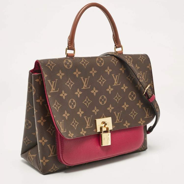 Pre Owned Louis Vuitton Aurore Monogram Canvas and Leather Marignan Bag