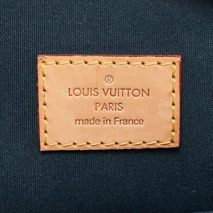 Pre Owned Louis Vuitton Bleu Nuit Monogram Vernis Leather Alma PM Bag
