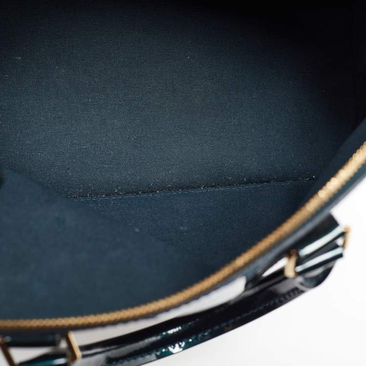 Pre Owned Louis Vuitton Bleu Nuit Monogram Vernis Leather Alma PM Bag