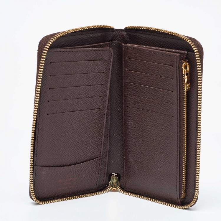Pre Owned Louis Vuitton Damier Ebene Canvas Zippy Wallet