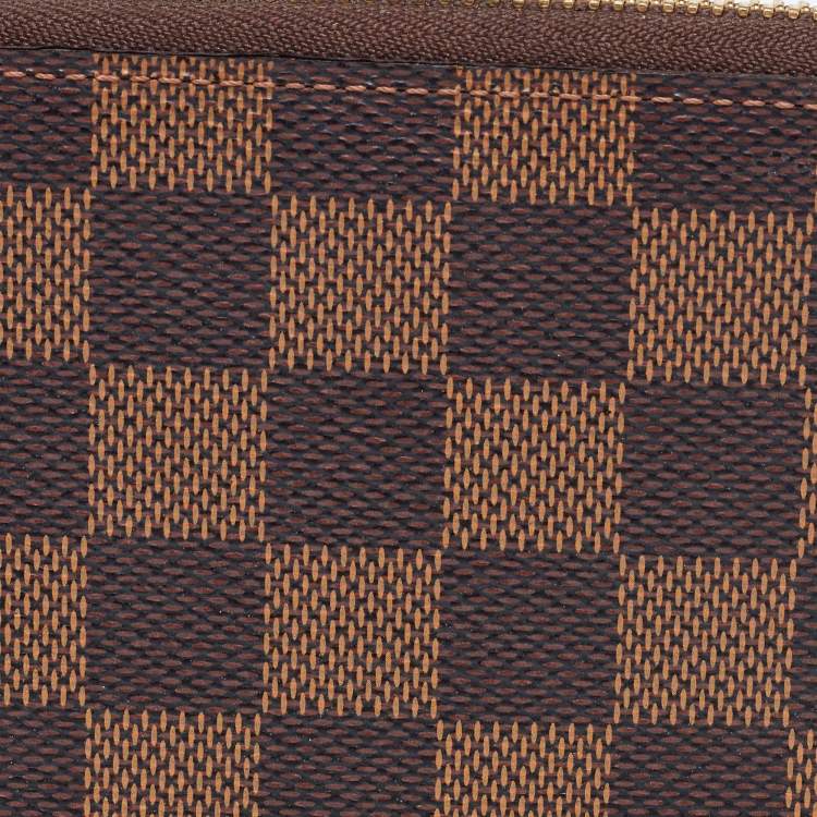 Pre Owned Louis Vuitton Damier Ebene Canvas Zippy Wallet