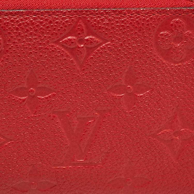Pre Owned Louis Vuitton Cherry Monogram Empreinte Leather Clemence Wallet