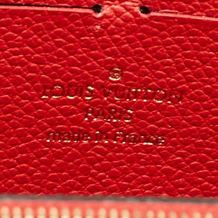 Pre Owned Louis Vuitton Cherry Monogram Empreinte Leather Clemence Wallet