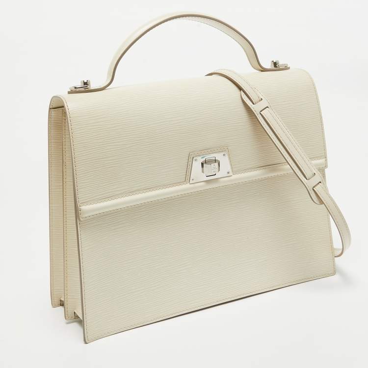 Pre Owned Louis Vuitton Jaune Pale Epi Leather Sevigne GM Bag