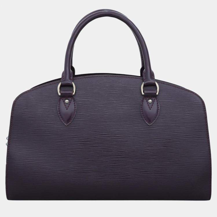 Pre Owned Louis Vuitton Dark Purple Epi Leather Pont-Neuf Top Handle Bag 