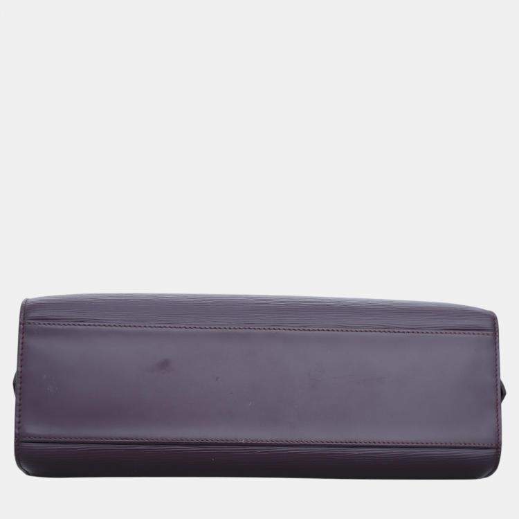 Pre Owned Louis Vuitton Dark Purple Epi Leather Pont-Neuf Top Handle Bag 