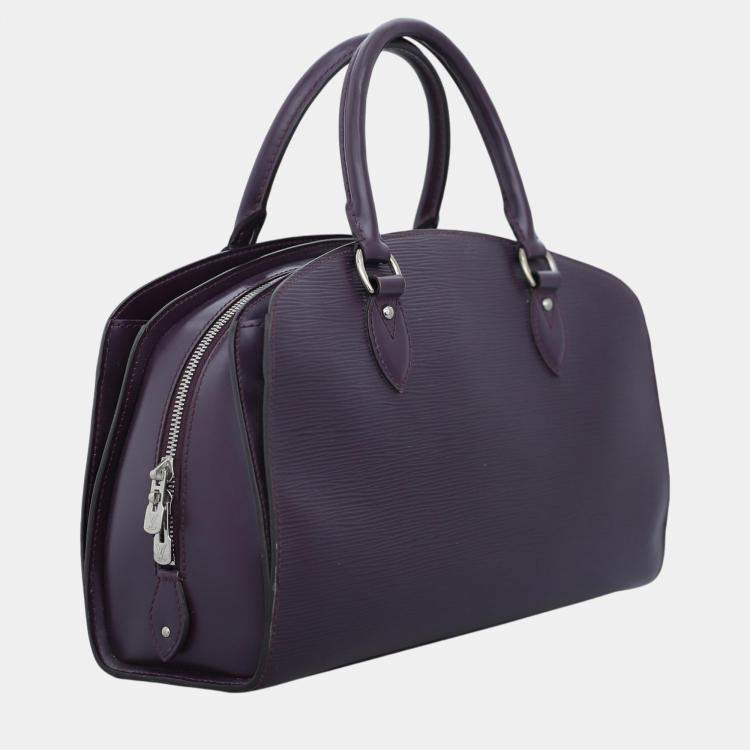 Pre Owned Louis Vuitton Dark Purple Epi Leather Pont-Neuf Top Handle Bag 
