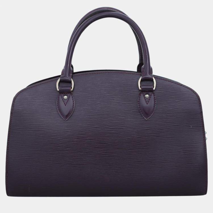 Pre Owned Louis Vuitton Dark Purple Epi Leather Pont-Neuf Top Handle Bag 