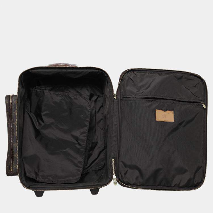 Pre Owned Louis Vuitton Brown Monogram Canvas Bosphore Trolley Rolling Luggage Bag