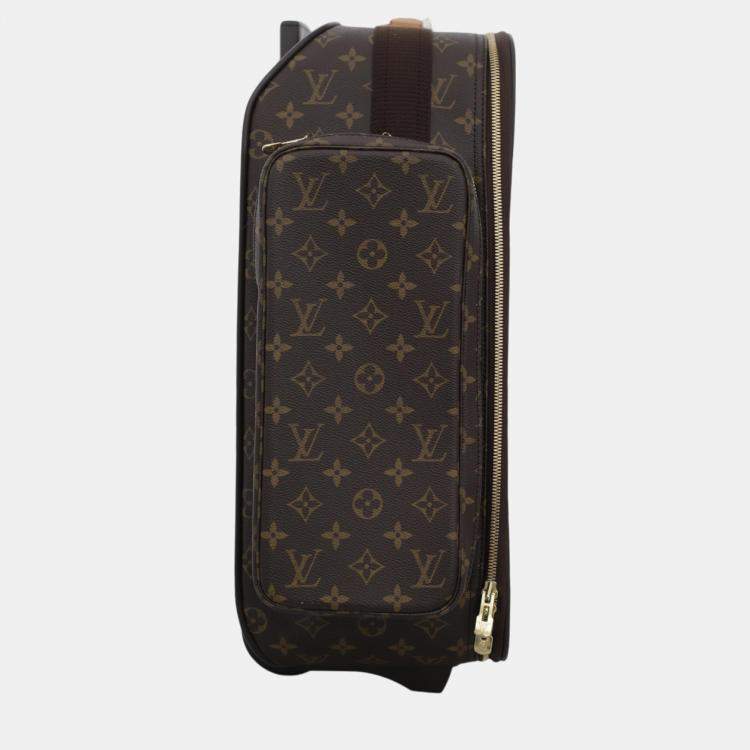 Pre Owned Louis Vuitton Brown Monogram Canvas Bosphore Trolley Rolling Luggage Bag