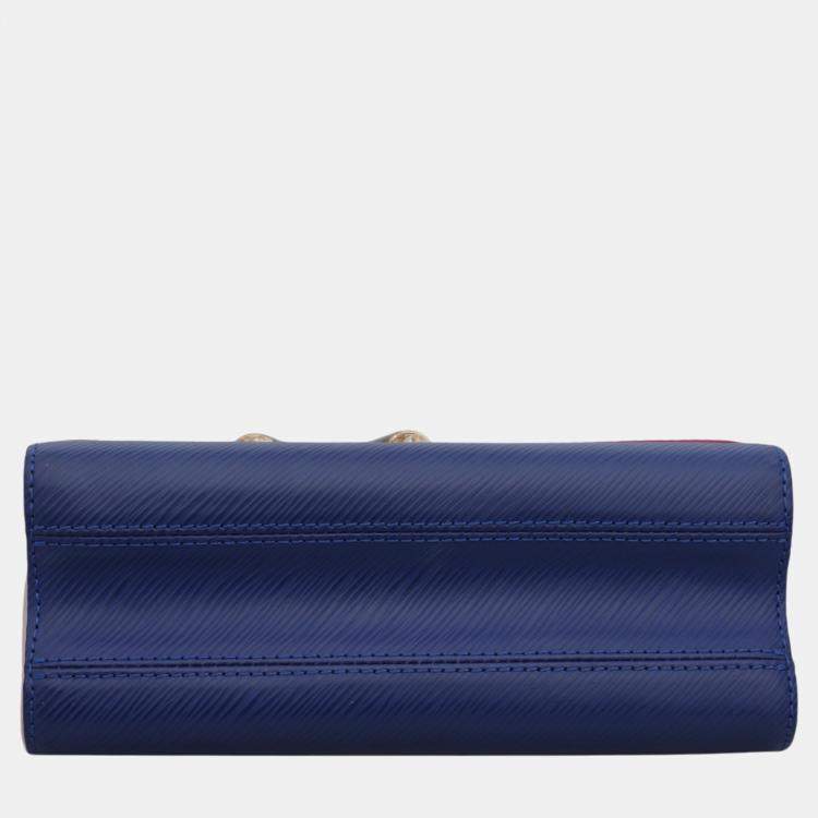 Pre Owned Louis Vuitton Soft Pink, Pink, Blue Epi Leather Twist MM Bag 