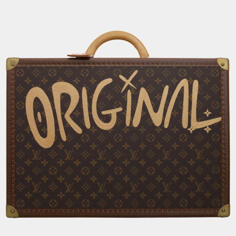 Pre Owned Louis Vuitton Brown Monogram Canvas Bisten 55 Luggage Bag 
