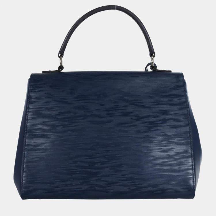 Pre Owned Louis Vuitton Navy Blue Epi Cluny MM Shoulder Bag
