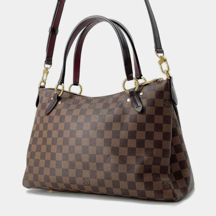 Pre Owned Louis Vuitton Lymington Bordeaux Damier Ebene Canvas