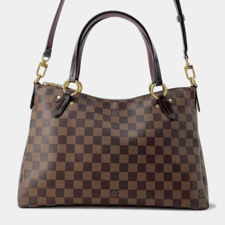 Pre Owned Louis Vuitton Lymington Bordeaux Damier Ebene Canvas