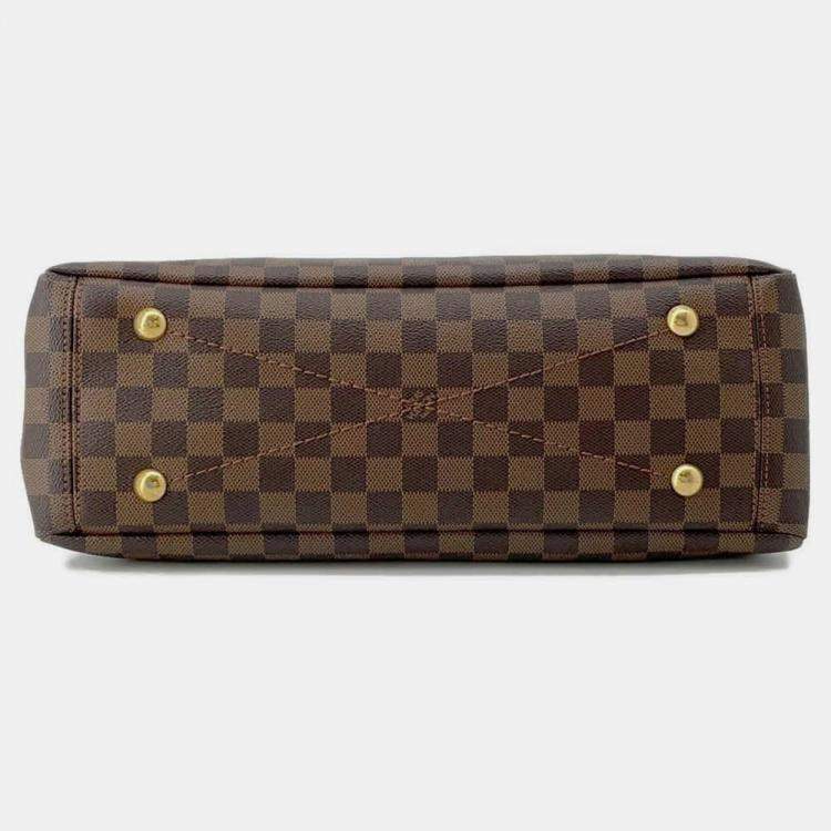Pre Owned Louis Vuitton Lymington Bordeaux Damier Ebene Canvas
