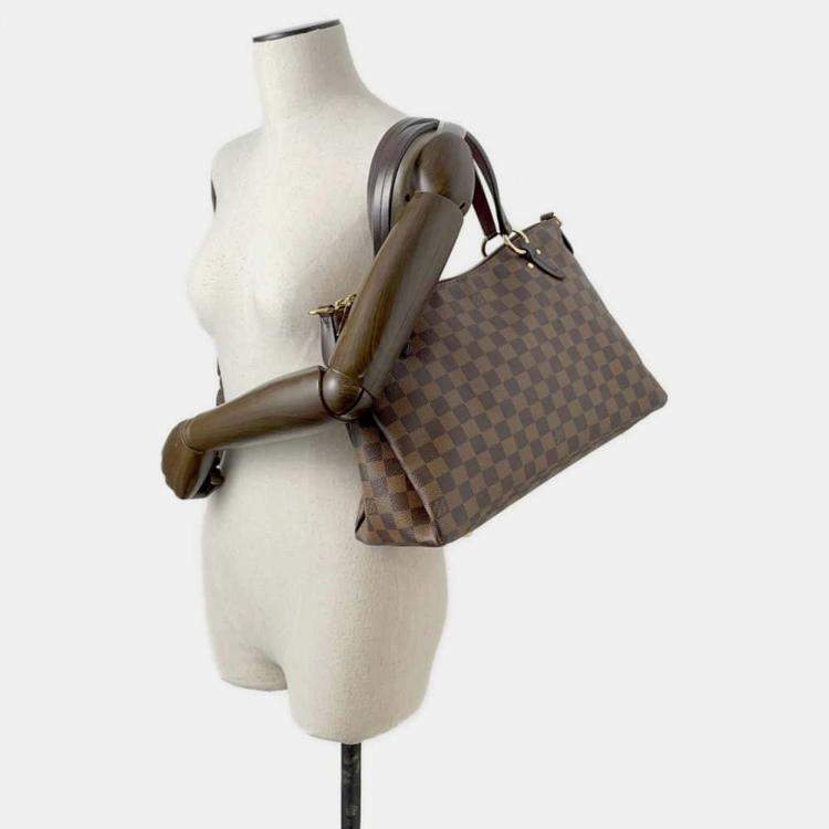 Pre Owned Louis Vuitton Lymington Bordeaux Damier Ebene Canvas