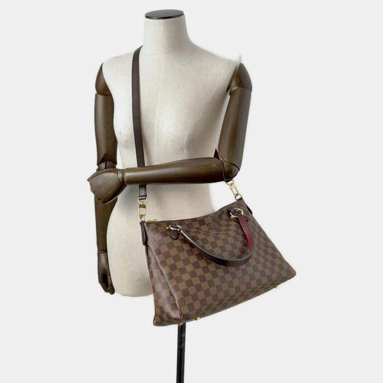 Pre Owned Louis Vuitton Lymington Bordeaux Damier Ebene Canvas