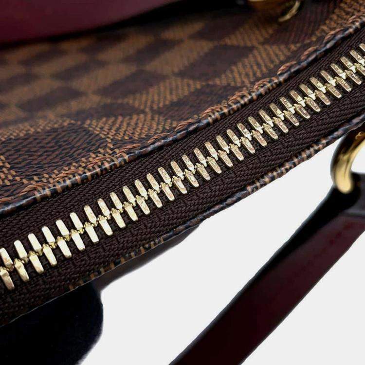 Pre Owned Louis Vuitton Lymington Bordeaux Damier Ebene Canvas
