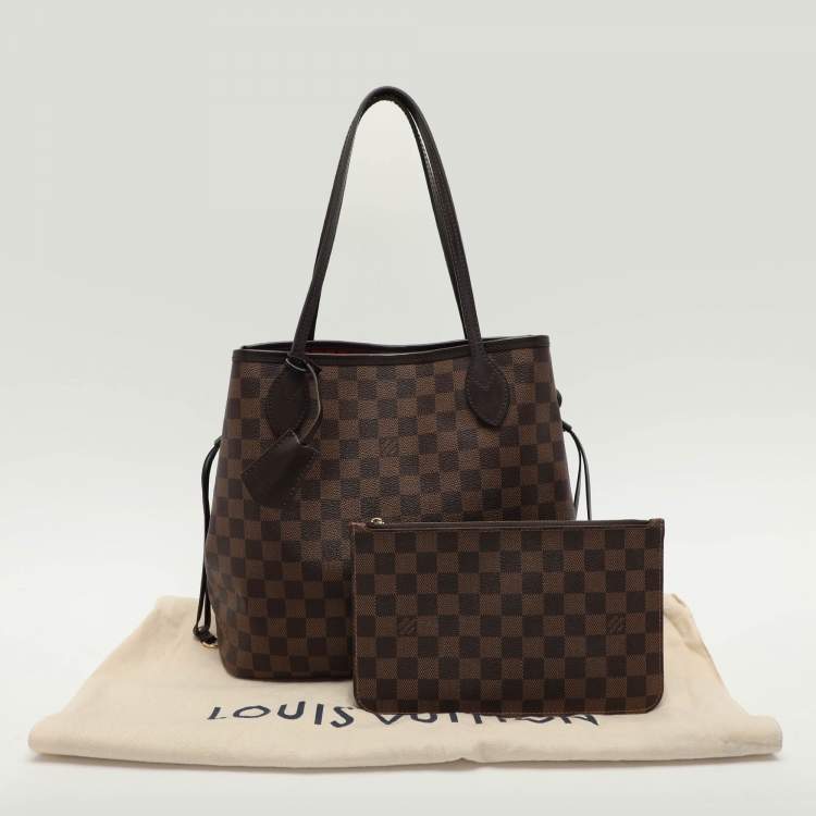 Pre Owned Louis Vuitton Damier Ebene Canvas Neverfull MM Bag