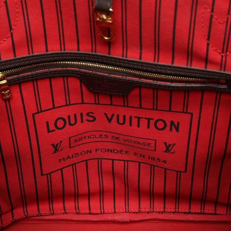 Pre Owned Louis Vuitton Damier Ebene Canvas Neverfull MM Bag