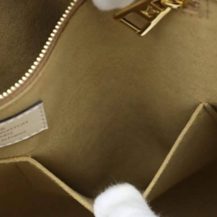 Pre Owned Louis Vuitton Beige Monogram Empreinte OnTheGo GM Tote 