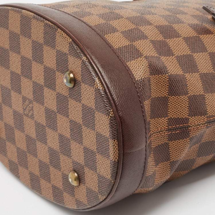 Pre Owned Louis Vuitton Damier Ebene Canvas Marais Bucket Bag