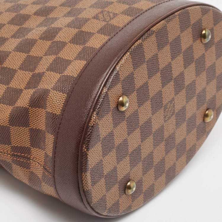 Pre Owned Louis Vuitton Damier Ebene Canvas Marais Bucket Bag