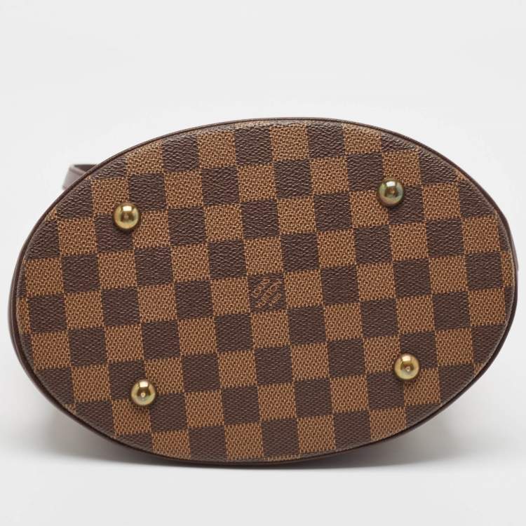Pre Owned Louis Vuitton Damier Ebene Canvas Marais Bucket Bag
