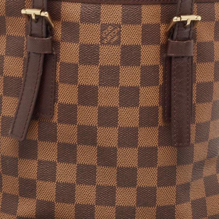 Pre Owned Louis Vuitton Damier Ebene Canvas Marais Bucket Bag