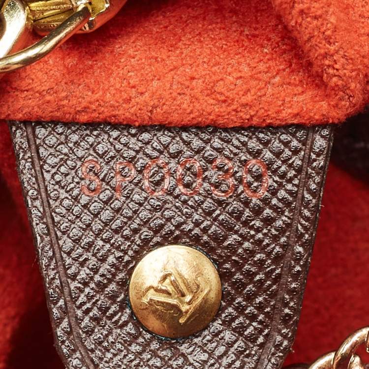 Pre Owned Louis Vuitton Damier Ebene Canvas Marais Bucket Bag
