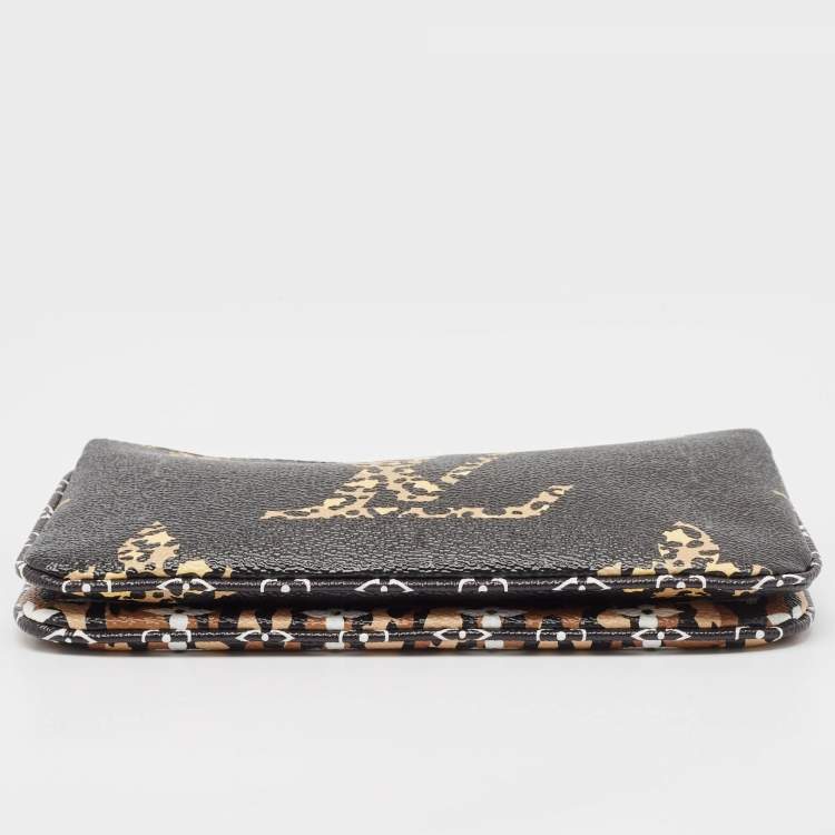 Pre Owned Louis Vuitton Multicolor Giant Monogram Canvas Jungle Double Zip Pochette