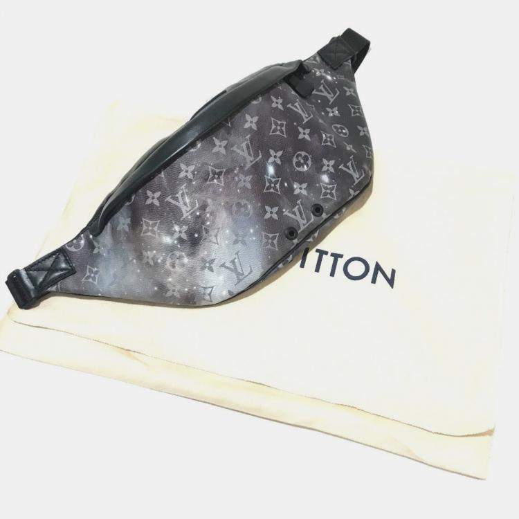 Pre Owned Louis Vuitton Canvas Black Silver Monogram Galaxy Discovery Bum Bag