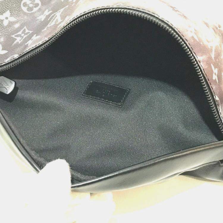 Pre Owned Louis Vuitton Canvas Black Silver Monogram Galaxy Discovery Bum Bag