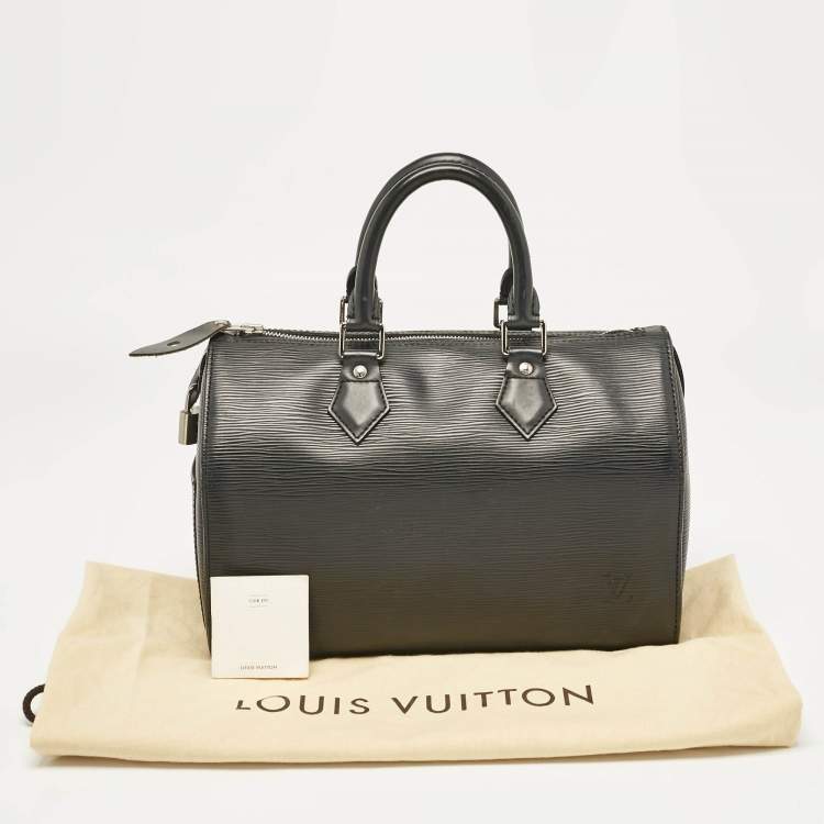 Pre Owned Louis Vuitton Black Epi Leather Speedy 25 Bag