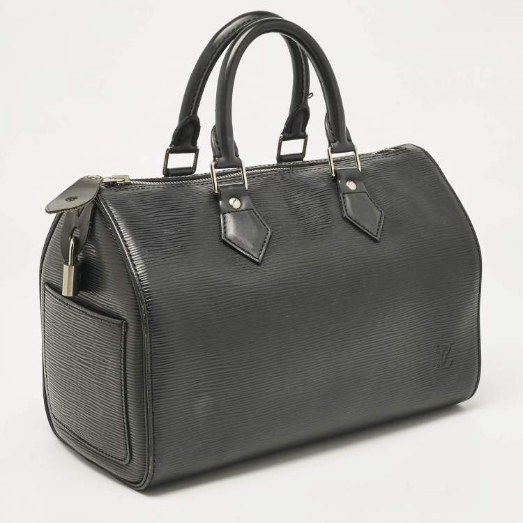 Pre Owned Louis Vuitton Black Epi Leather Speedy 25 Bag