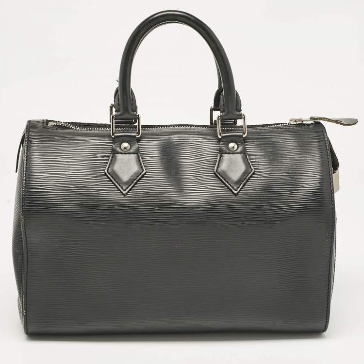 Pre Owned Louis Vuitton Black Epi Leather Speedy 25 Bag
