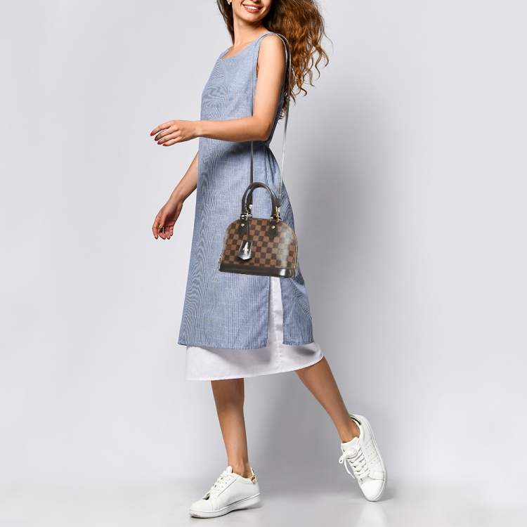 Pre Owned Louis Vuitton Damier Ebene Canvas Alma BB Bag