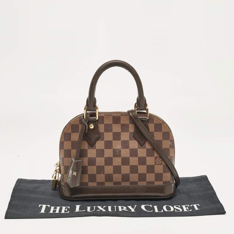 Pre Owned Louis Vuitton Damier Ebene Canvas Alma BB Bag
