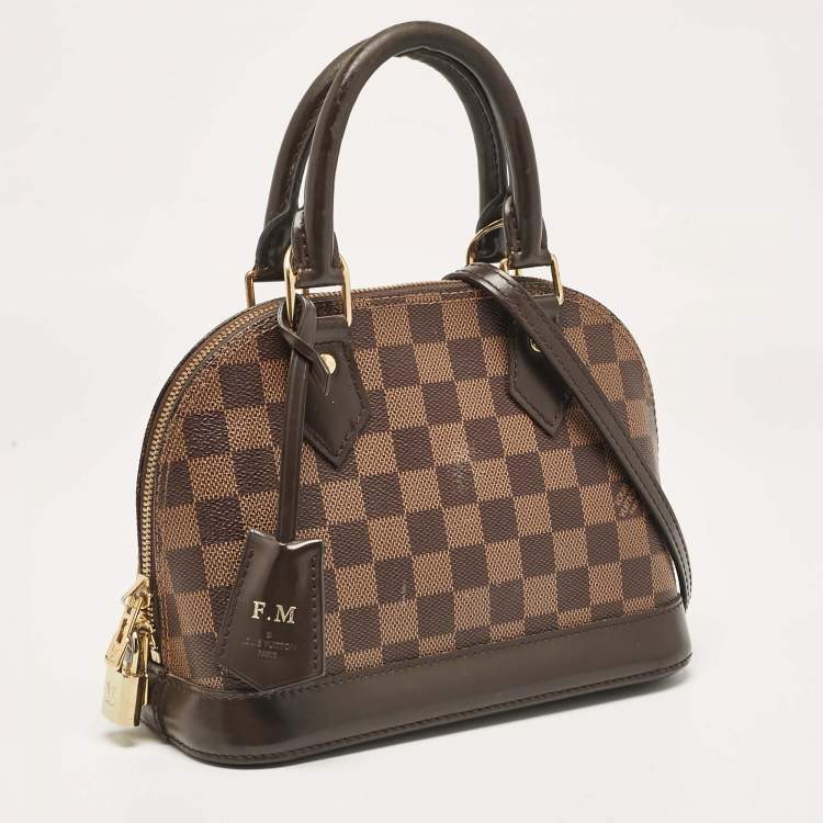 Pre Owned Louis Vuitton Damier Ebene Canvas Alma BB Bag