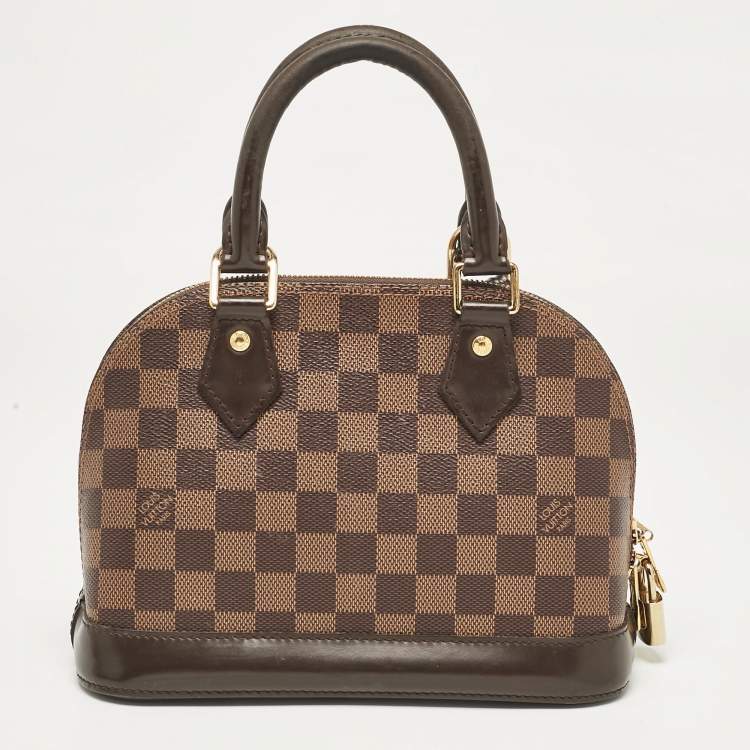 Pre Owned Louis Vuitton Damier Ebene Canvas Alma BB Bag
