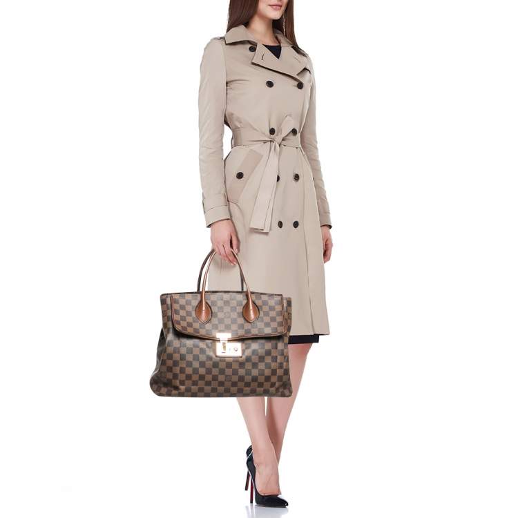 Pre Owned Louis Vuitton Damier Ebene Canvas Ascot Bag