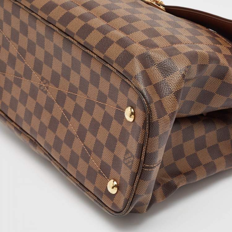 Pre Owned Louis Vuitton Damier Ebene Canvas Ascot Bag