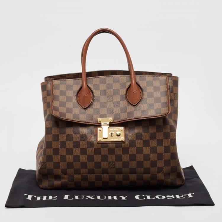 Pre Owned Louis Vuitton Damier Ebene Canvas Ascot Bag
