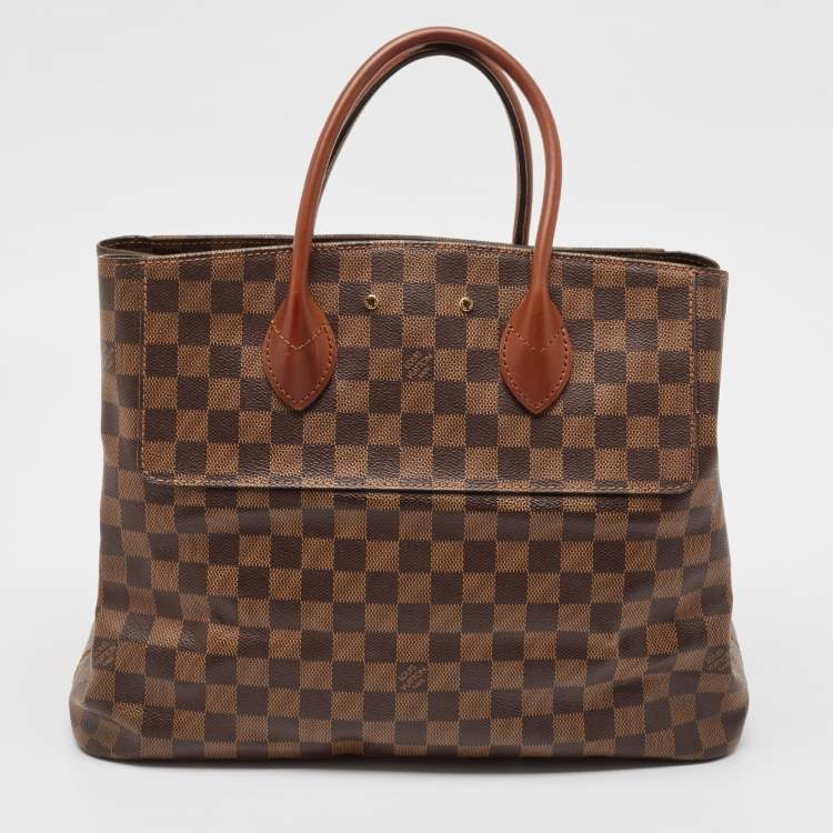Pre Owned Louis Vuitton Damier Ebene Canvas Ascot Bag