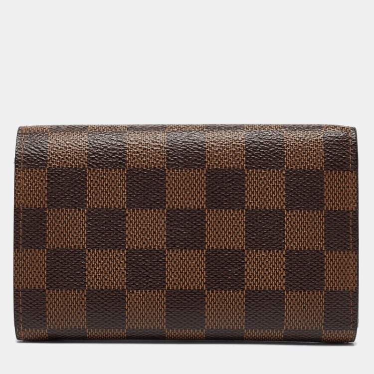 Pre Owned Louis Vuitton Damier Ebene Canvas Porte-Monnaie Tresor Wallet