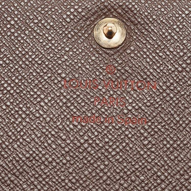 Pre Owned Louis Vuitton Damier Ebene Canvas Porte-Monnaie Tresor Wallet
