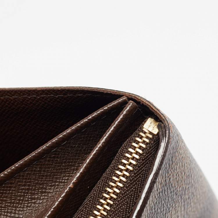 Pre Owned Louis Vuitton Damier Ebene Canvas Porte-Monnaie Tresor Wallet